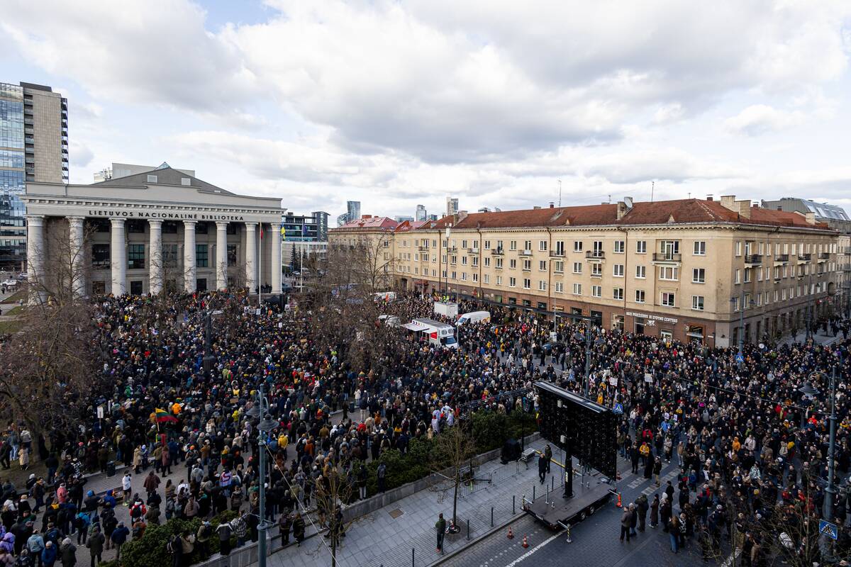 Prie Seimo protestas „Šalin rankas nuo laisvo žodžio!“