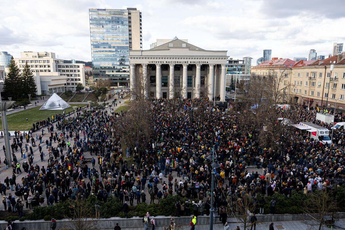 Prie Seimo protestas „Šalin rankas nuo laisvo žodžio!“