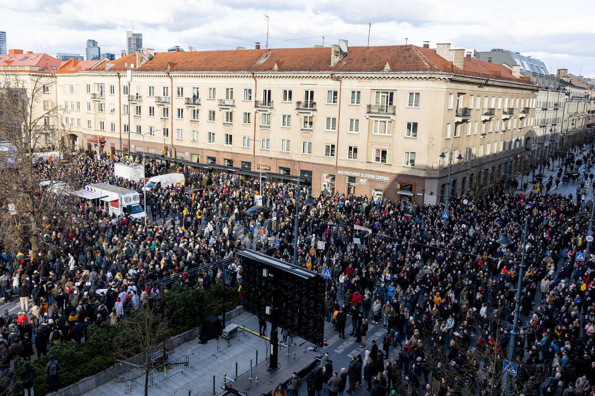 Prie Seimo protestas „Šalin rankas nuo laisvo žodžio!“
