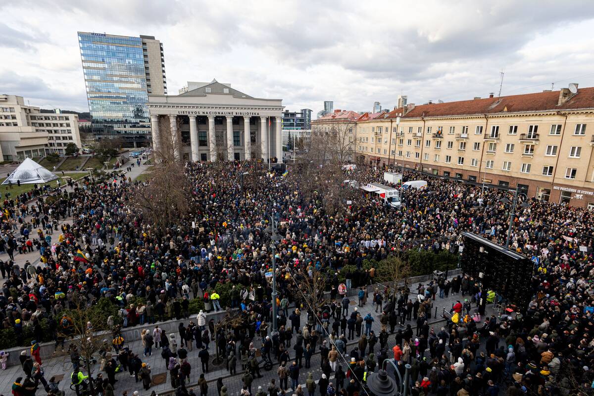 Prie Seimo protestas „Šalin rankas nuo laisvo žodžio!“