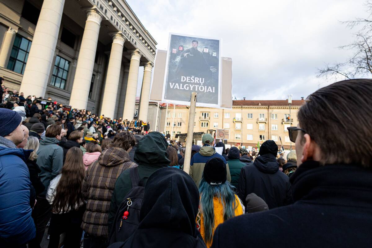 Prie Seimo protestas „Šalin rankas nuo laisvo žodžio!“