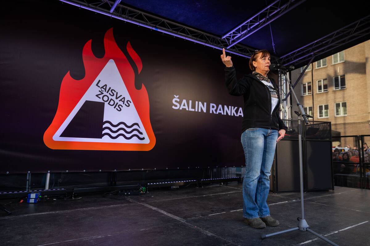 Prie Seimo protestas „Šalin rankas nuo laisvo žodžio!“