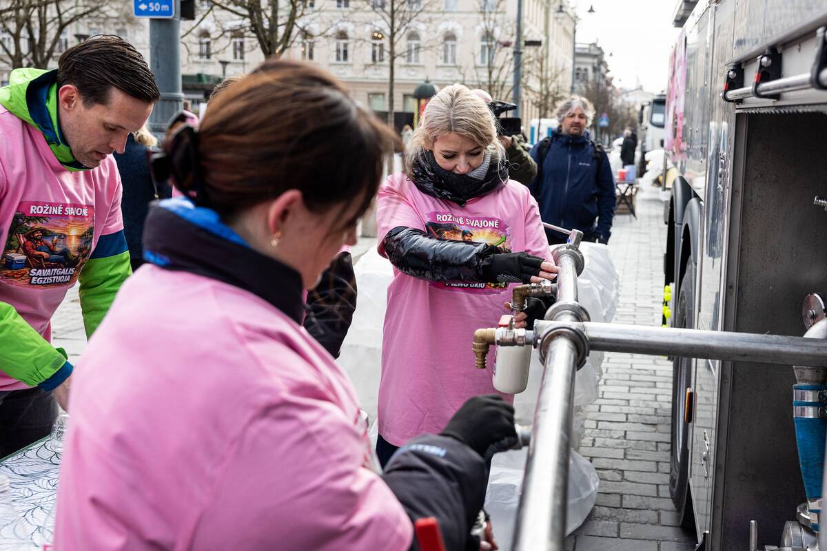 Pieno gamintojų protesto akcija Vilniuje