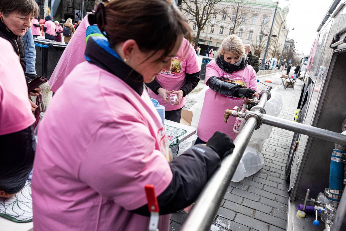 Pieno gamintojų protesto akcija Vilniuje