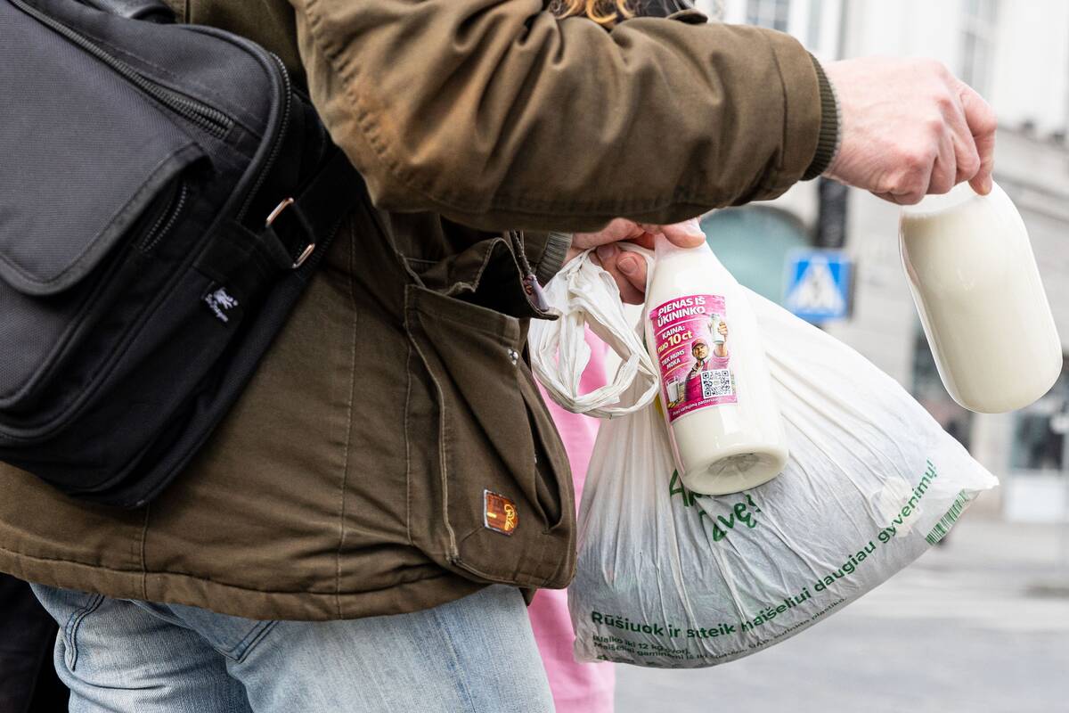 Pieno gamintojų protesto akcija Vilniuje