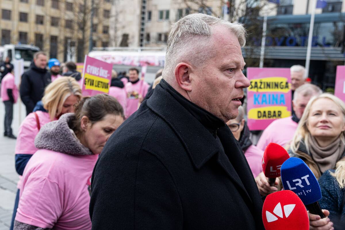 Pieno gamintojų protesto akcija Vilniuje
