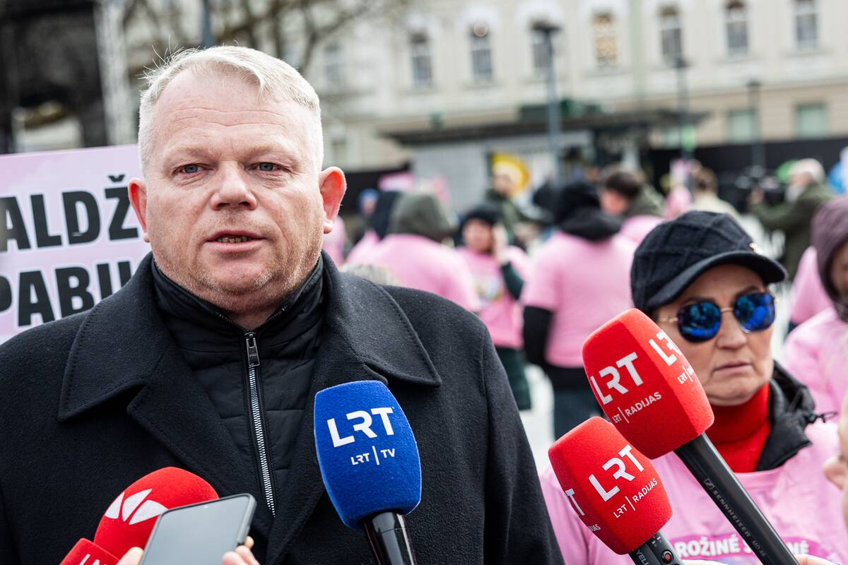 Pieno gamintojų protesto akcija Vilniuje