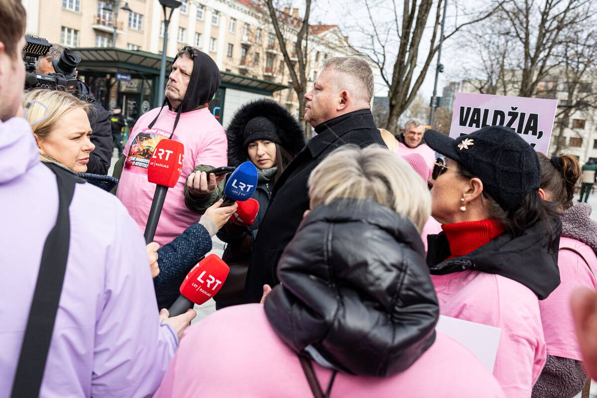 Pieno gamintojų protesto akcija Vilniuje