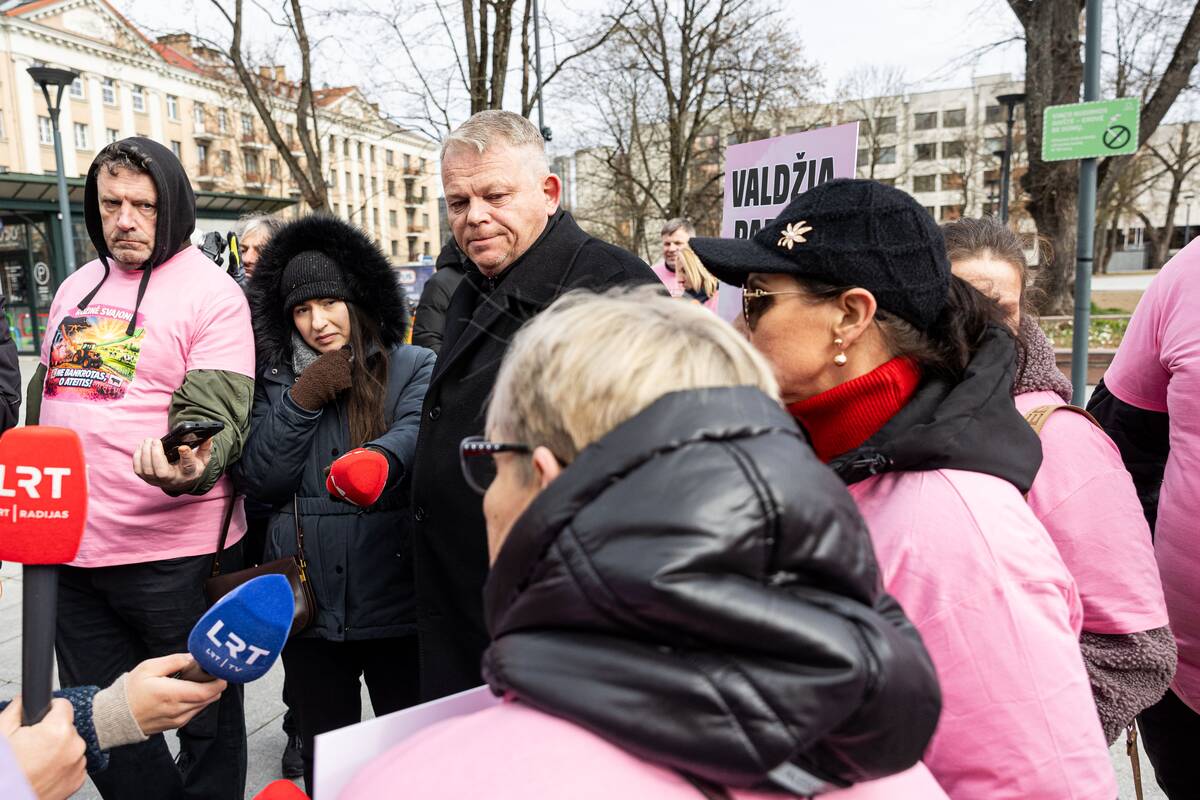 Pieno gamintojų protesto akcija Vilniuje