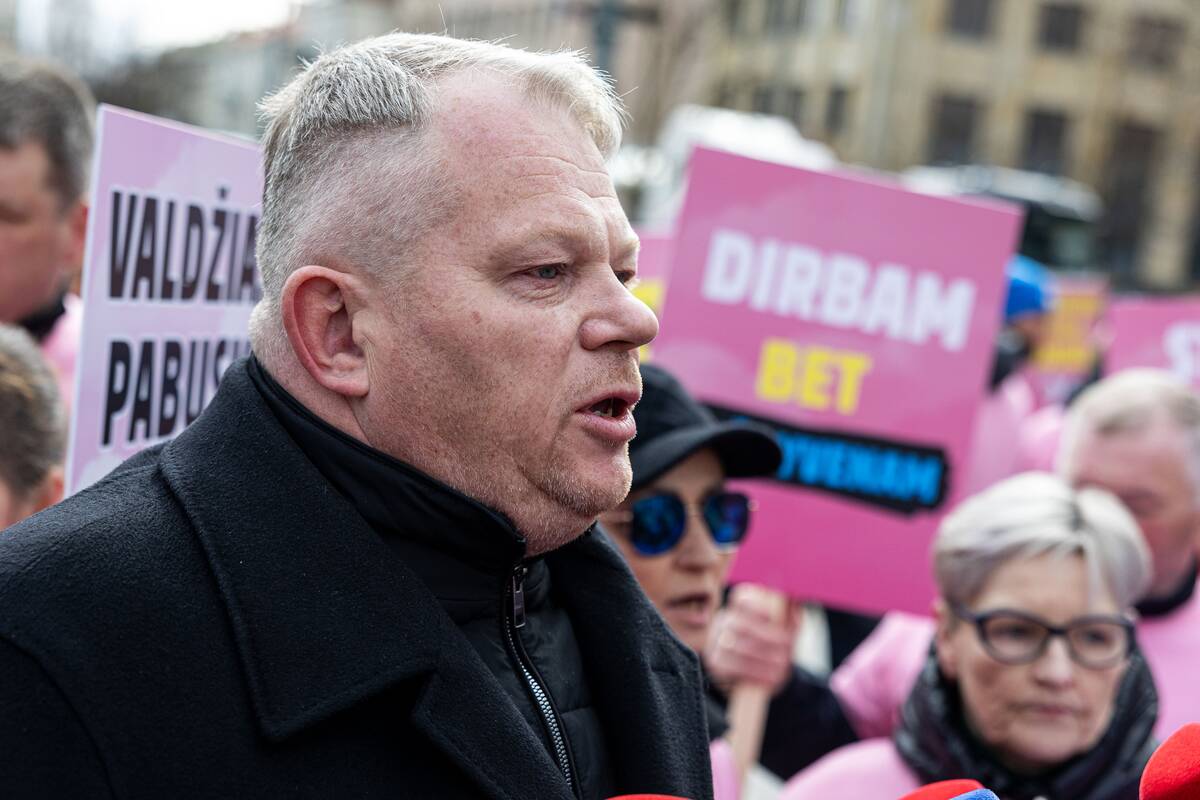 Pieno gamintojų protesto akcija Vilniuje