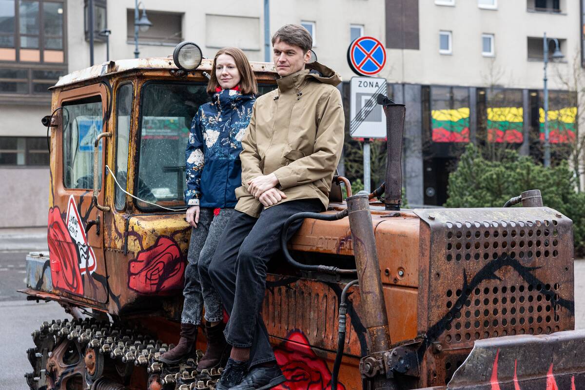 Protesto dėl LRT pataisų simbolio pristatymas
