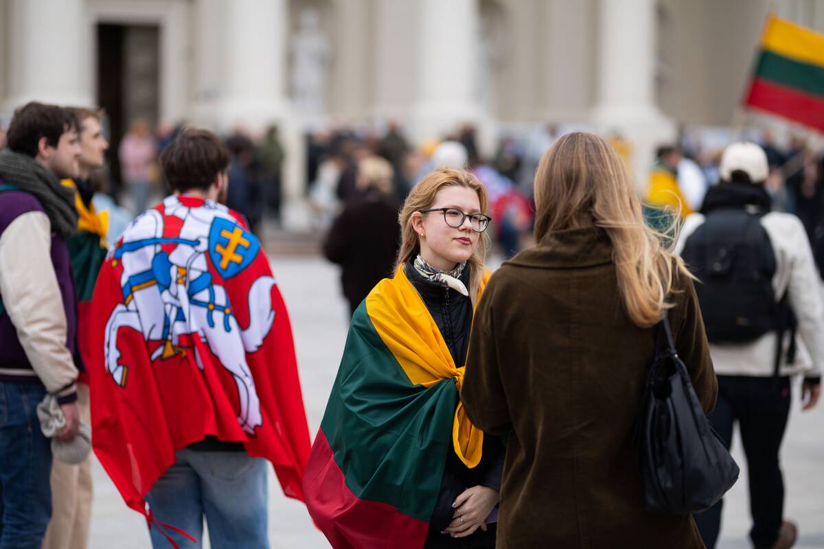 Vilniaus Katedros aikštėje surengta protesto akcija „Šalin rankas nuo laisvo žodžio“