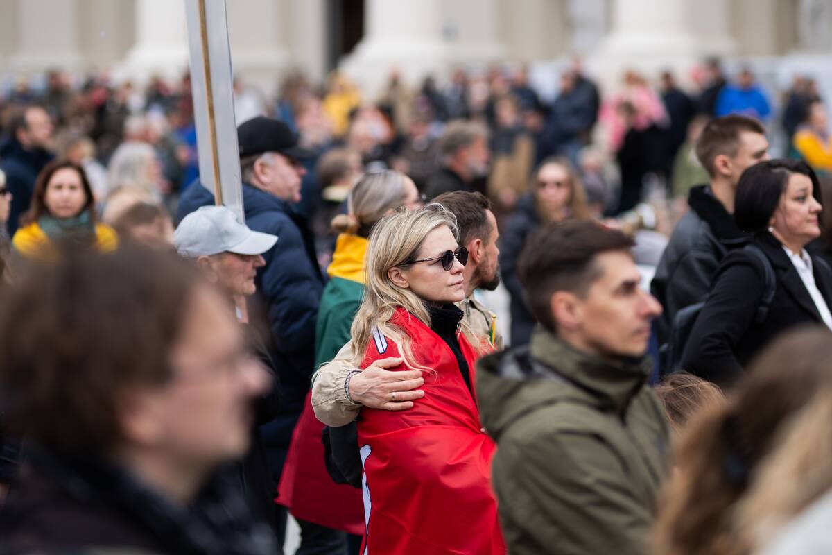 Vilniaus Katedros aikštėje surengta protesto akcija „Šalin rankas nuo laisvo žodžio“