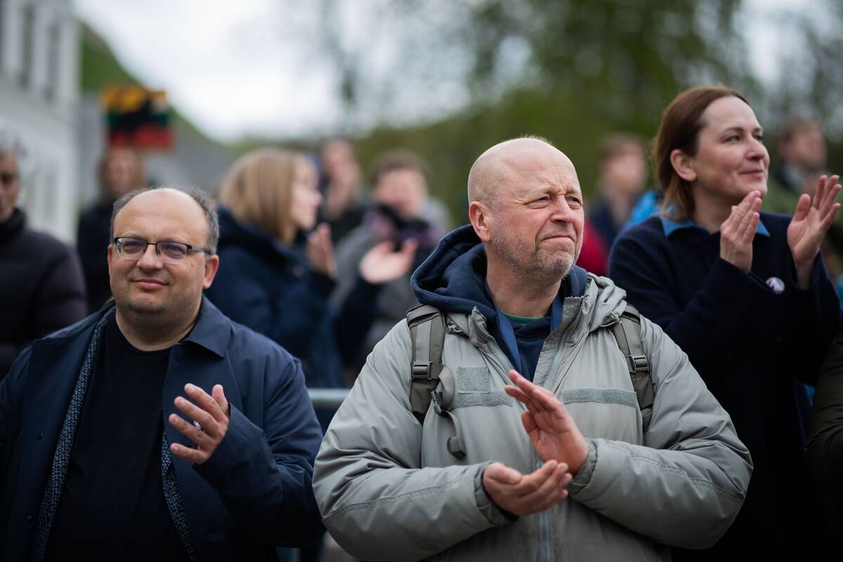 Vilniaus Katedros aikštėje surengta protesto akcija „Šalin rankas nuo laisvo žodžio“