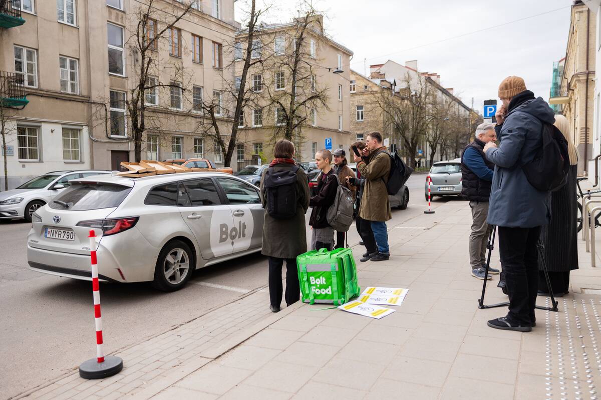 Lietuvos platformų darbuotojų profesinės sąjungos organizuojama akcija