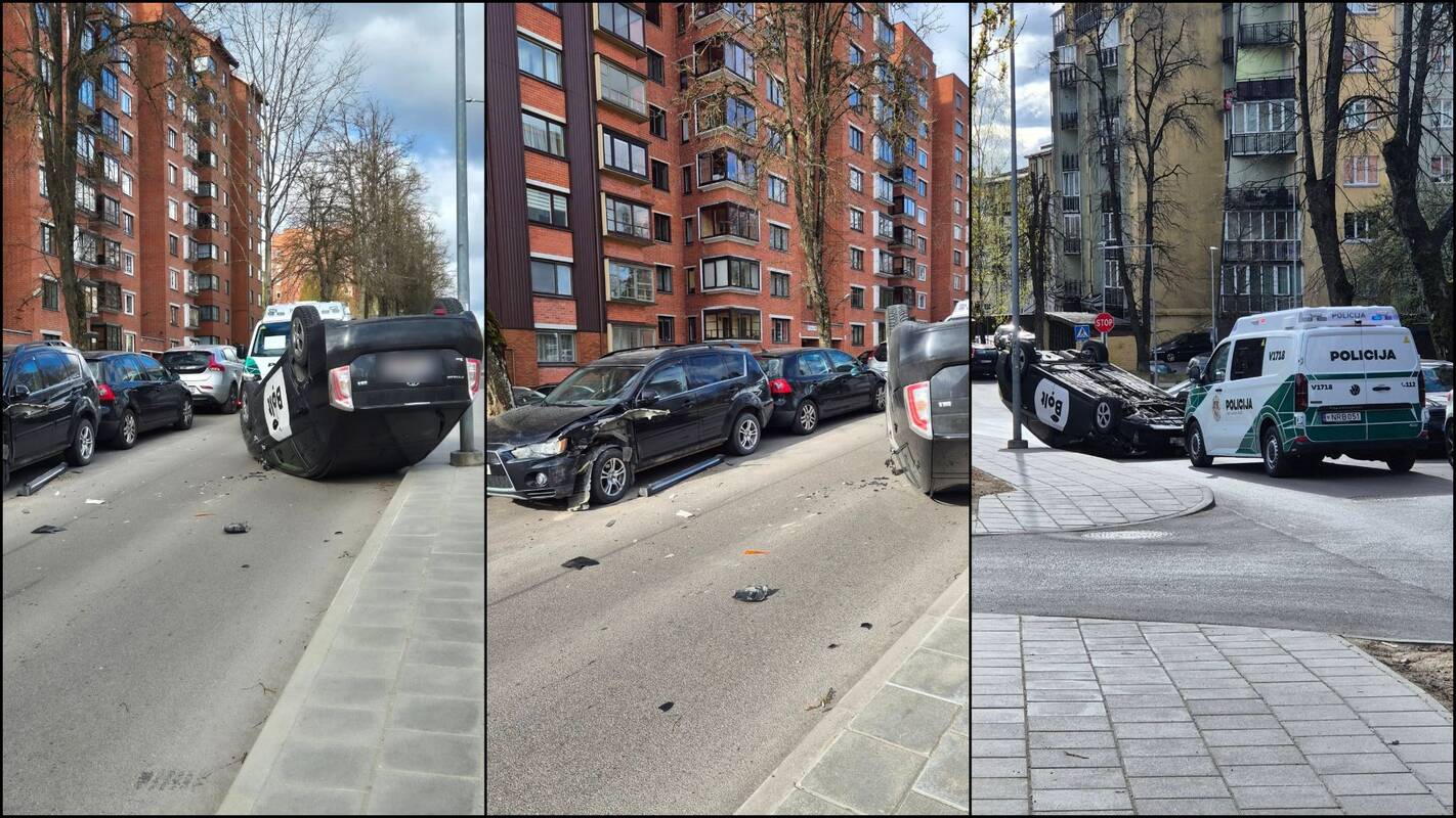 
<span>Vilniuje ant stogo apvirto „Bolt“ automobilis</span>
