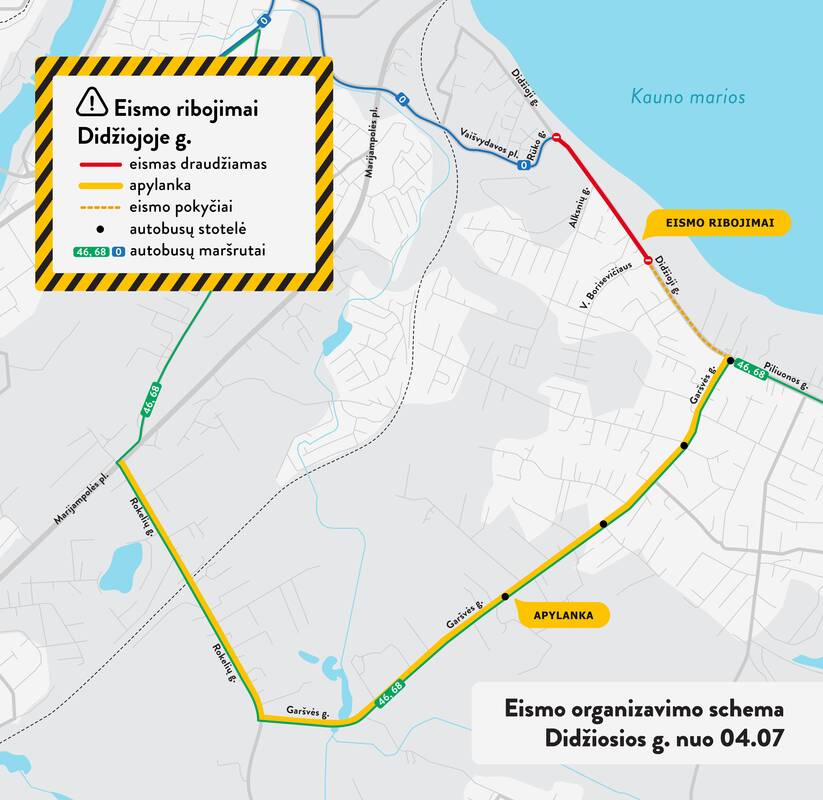 
<span>Dėl avarinių vandentiekio remonto darbų Švitrigailos gatvėje laikinai keičiamas eismo organizavimas</span>
