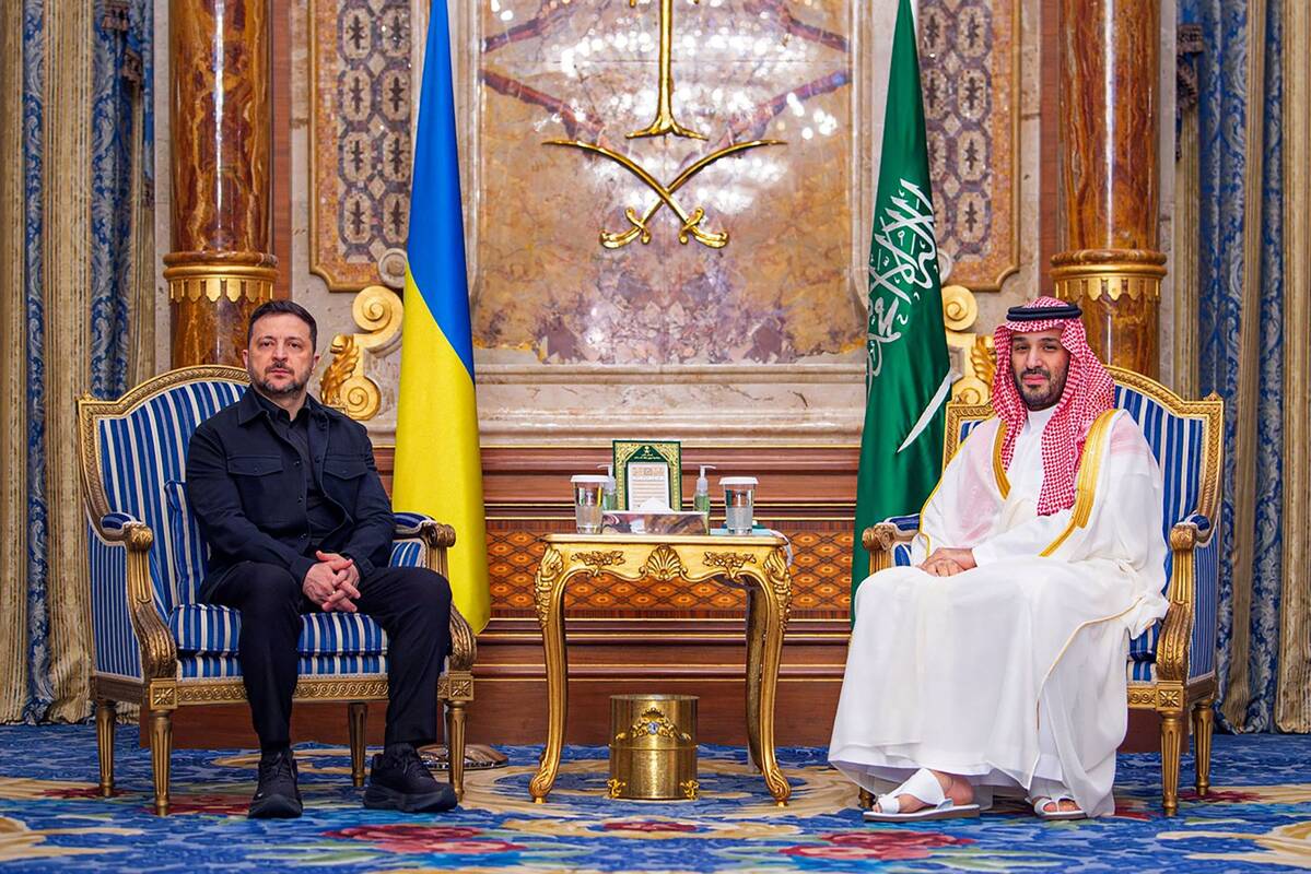 Volodymyras Zelenskis ir Saudo Arabijos sosto įpėdinis Mohammedas bin Salmanas