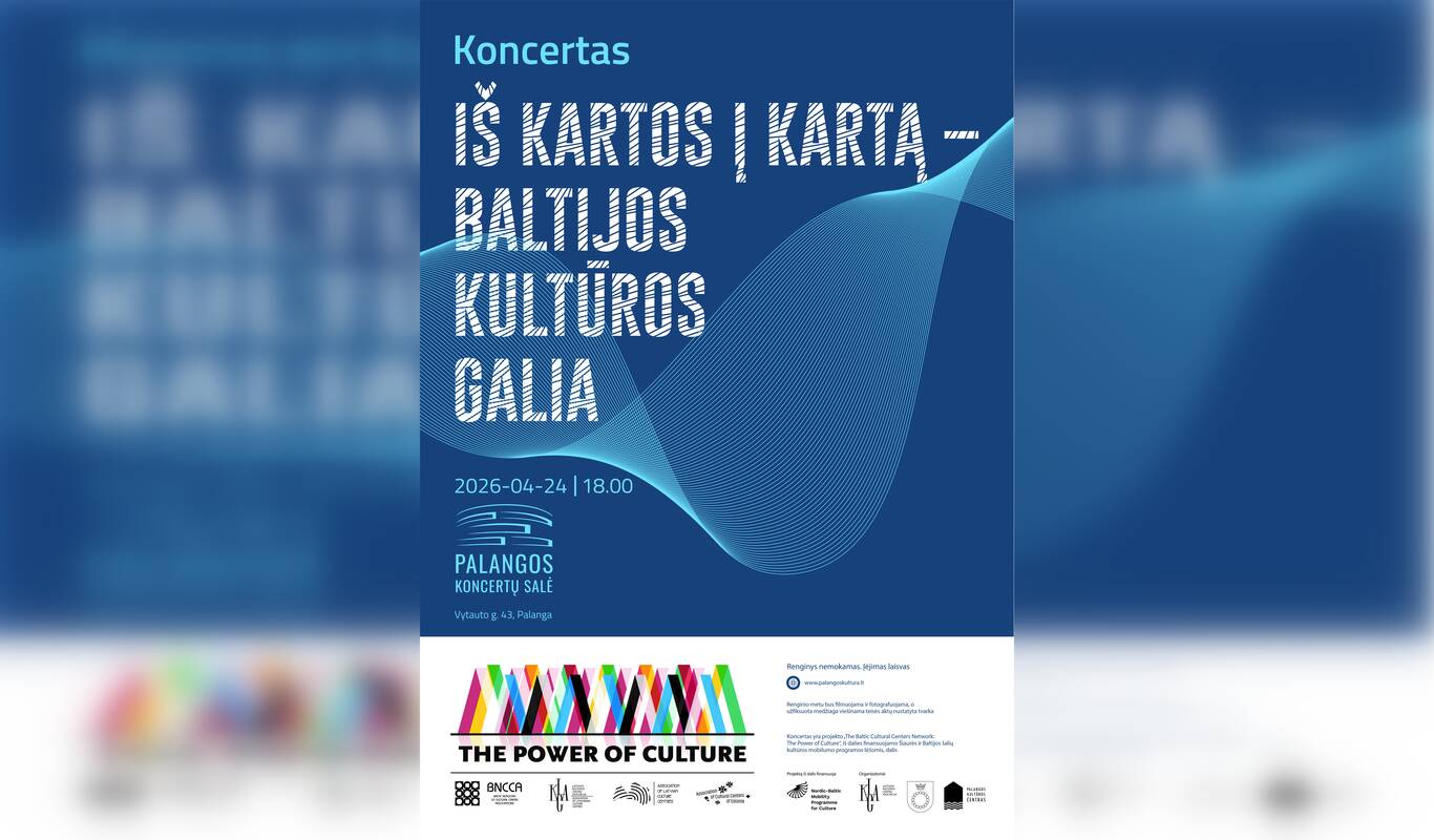 
<span>Palangoje – nemokamas koncertas: atsiskleis Baltijos šalių kultūrinė vienybė</span>
