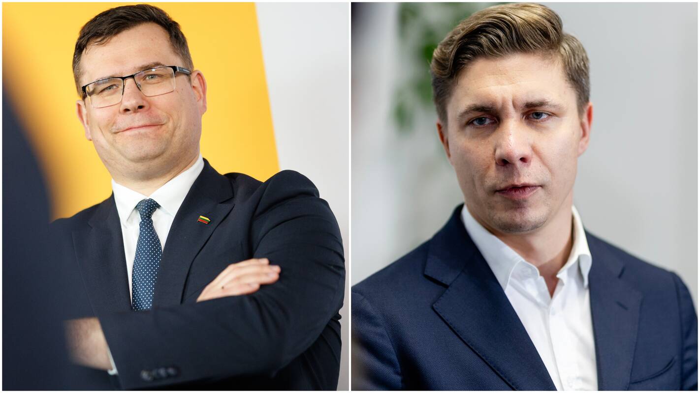 Laurynas Kasčiūnas (kairėje) ir Mindaugas Sinkevičius