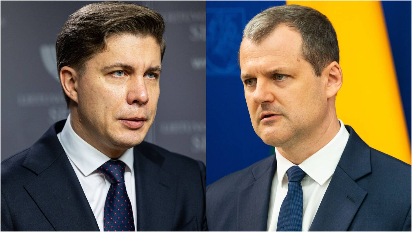 Mindaugas Sinkevičius (kairėje) ir Gintautas Paluckas