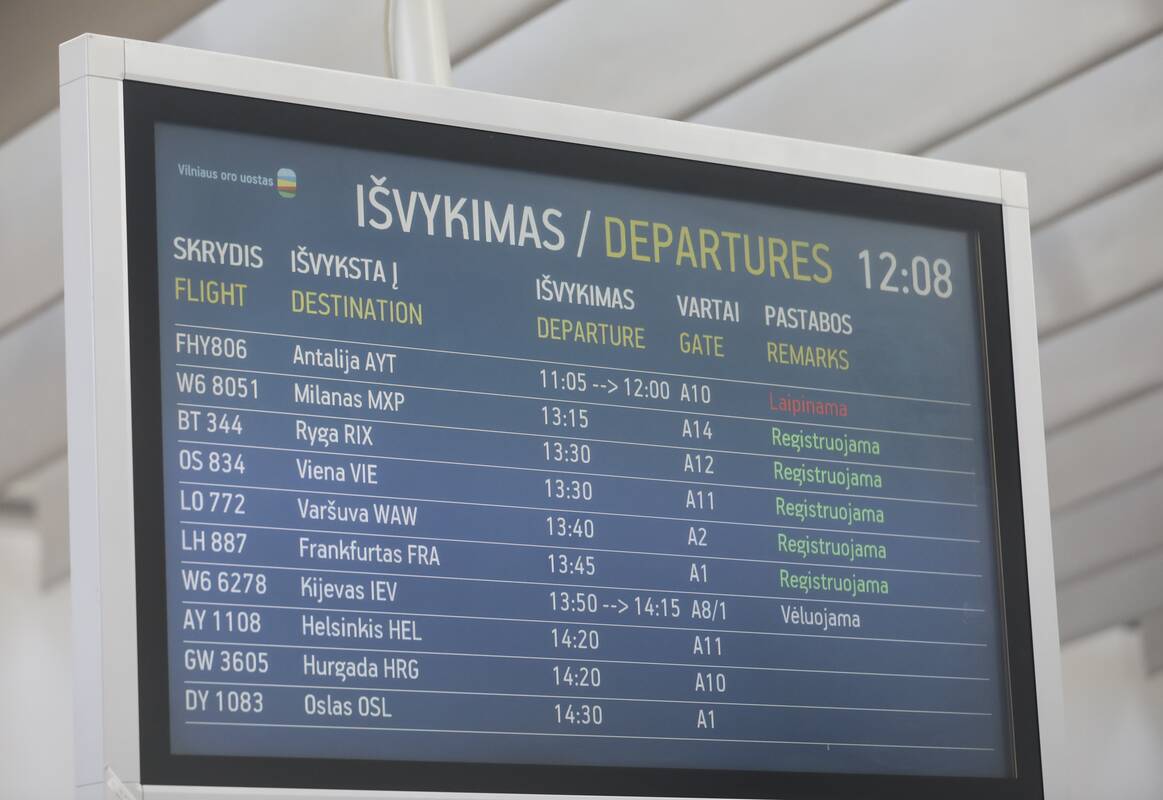 
<span>Lietuvos oro uostuose kovą aptarnauta per 542 tūkst. keleivių</span>
