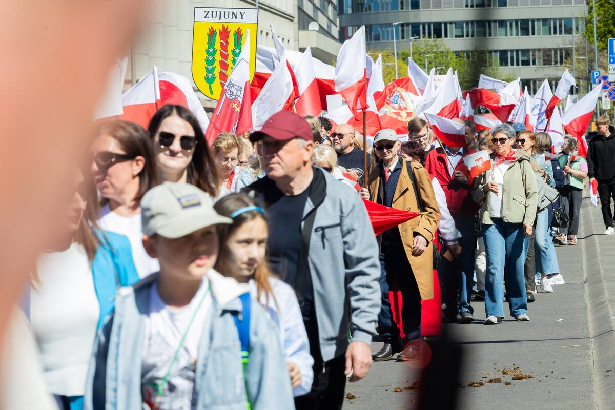 Vilniaus gatvėse – tradicinė Lietuvos lenkų sąjungos organizuojama eisena