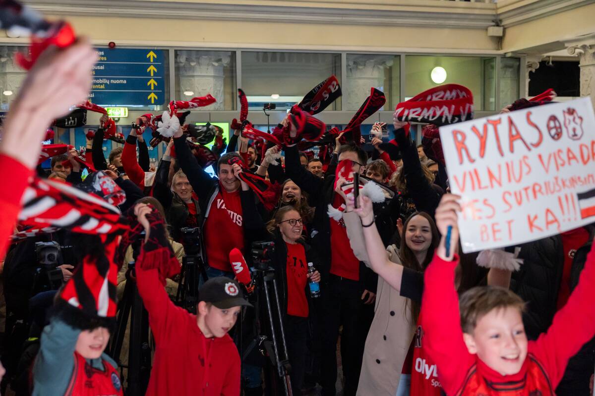 Vilniaus „Ryto“ pasitikimas oro uoste