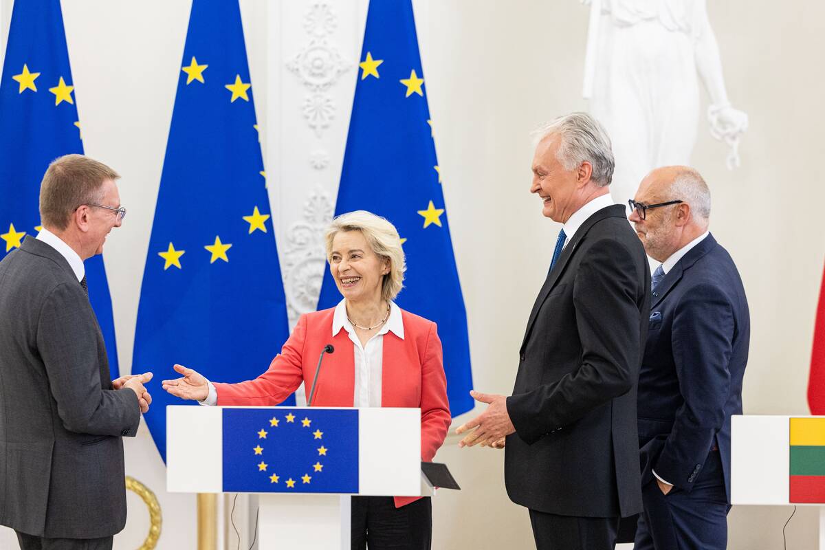 Bendra Europos Komisijos Pirmininkės ir Baltijos šalių prezidentų spaudos konferencija