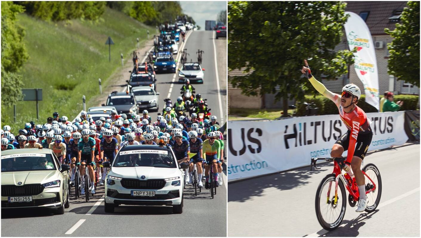 Lenktynės: „Tour of Lithuania“ pirmą etapą pradėjo 128 dviratininkai, finišavo 121, pergalę šventė A. Konyševas.