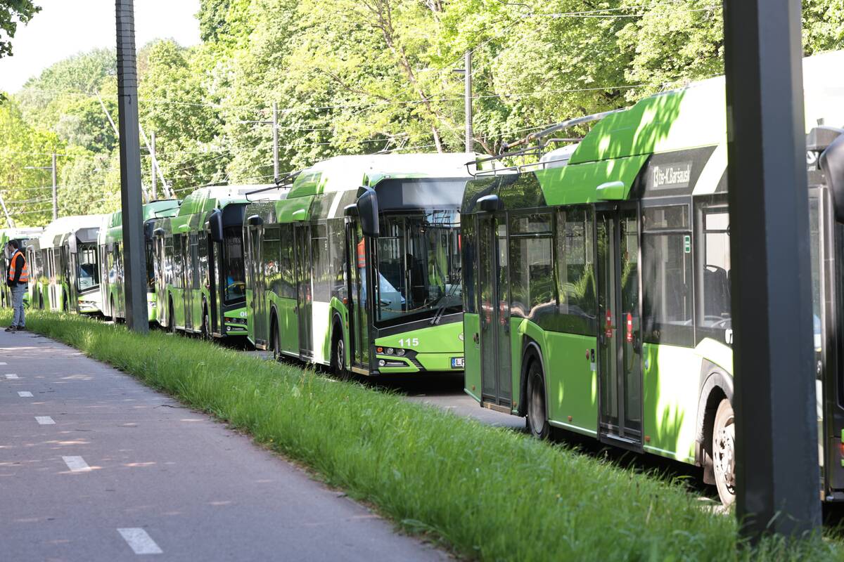 Kaune nutrūko kontaktinis troleibusų tinklas