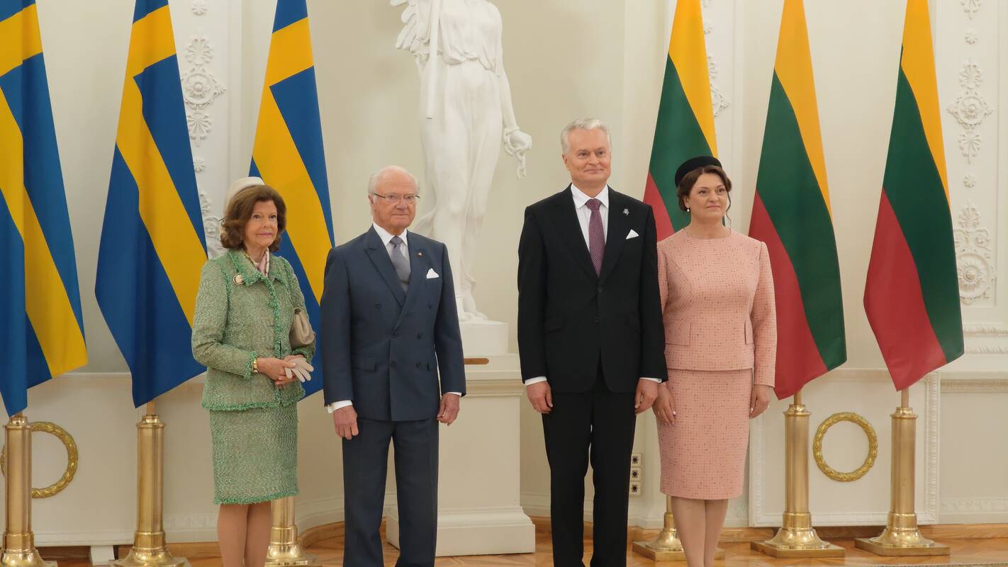 Švedijos karališkoji pora apsilankė Prezidentūroje
