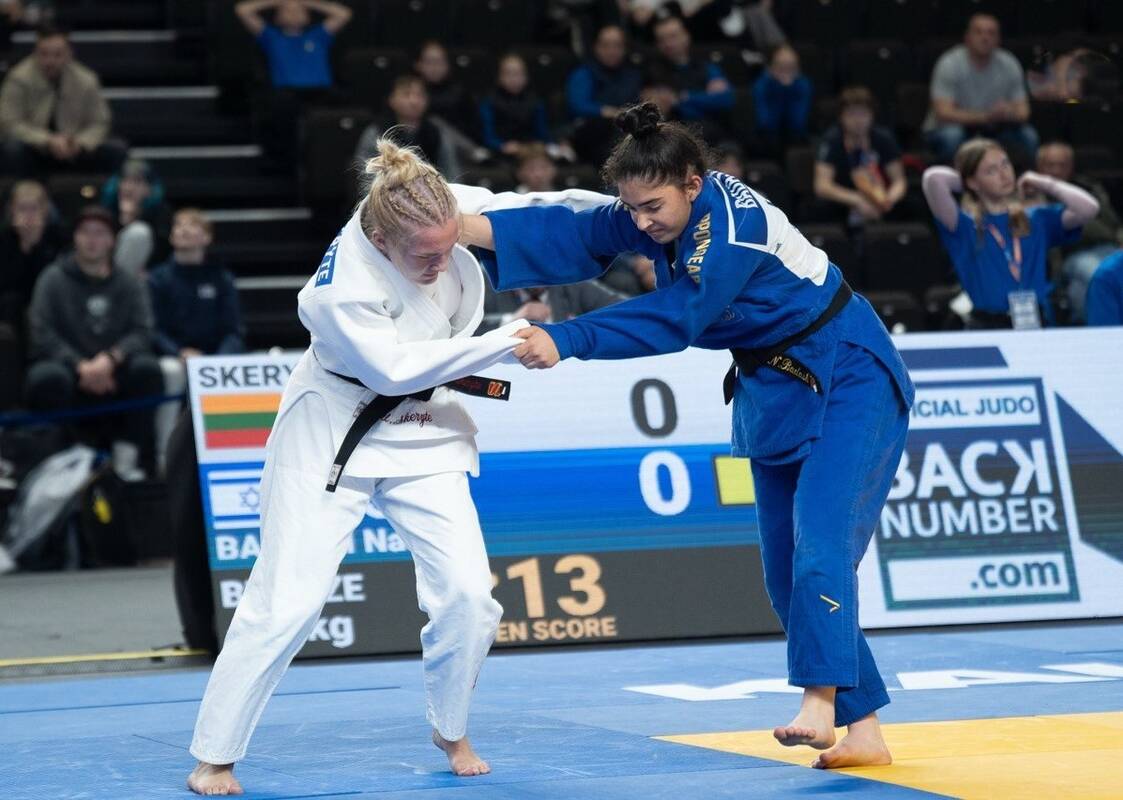 Karjera: U. Skėrytė (baltas kimono) savo sportinių trofėjų kolekcijoje turi visų spalvų Europos taurės varžybų medalius.