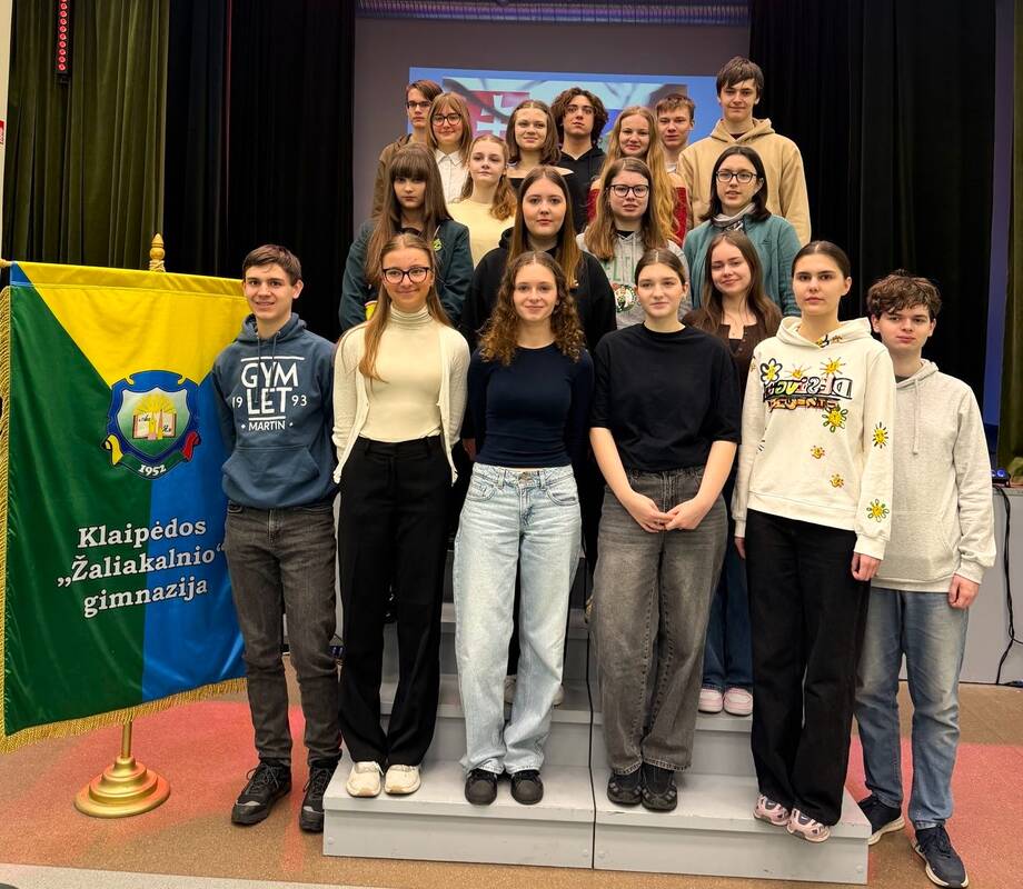 Svečiai: Klaipėdos „Žaliakalnio“ gimnazijoje viešėjo mokinių ir mokytojų delegacija iš Slovakijos.