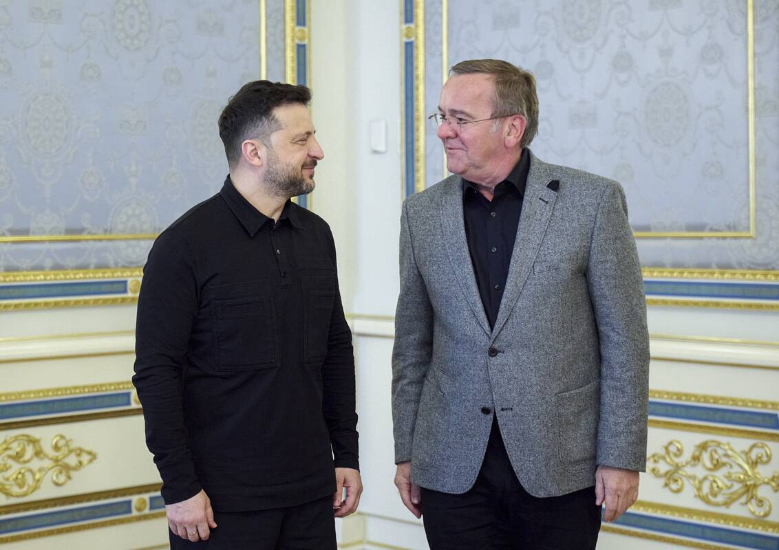 Volodymyras Zelenskis ir Borisas Pistorius