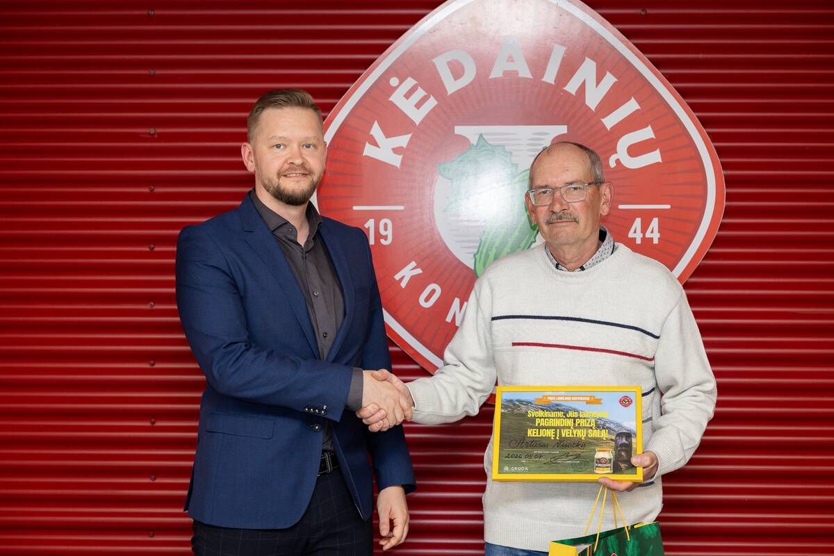 „Kėdainių konservų fabriko“ žaidimo laimėtojas
