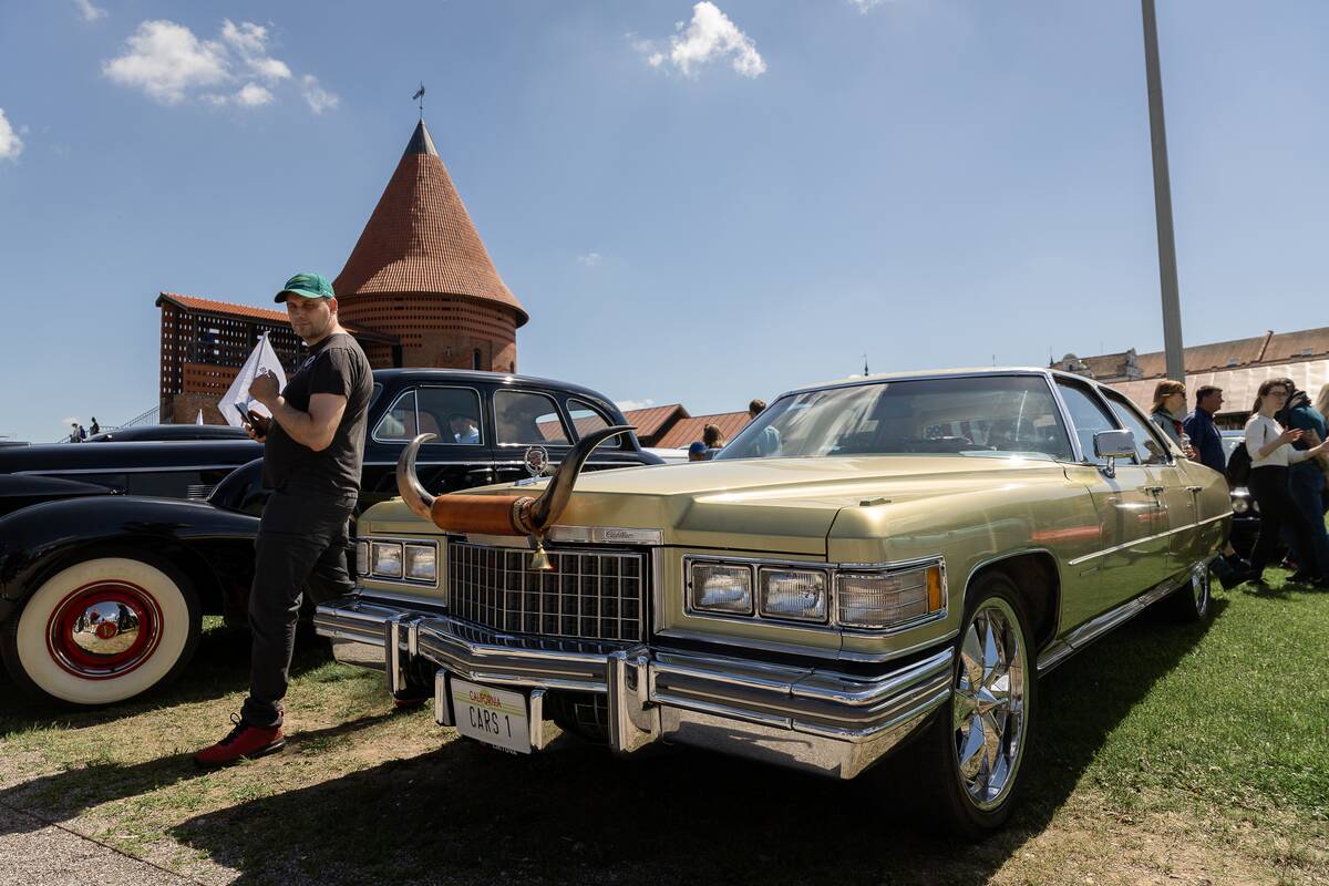 Klasikinių automobilių paroda prie Kauno pilies