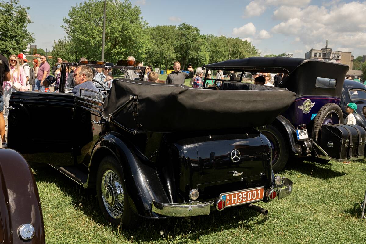 Klasikinių automobilių paroda prie Kauno pilies