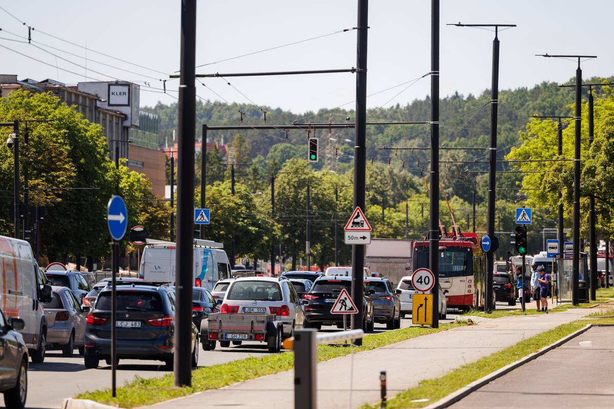 Spūstys Savanorių prospekte Vilniuje