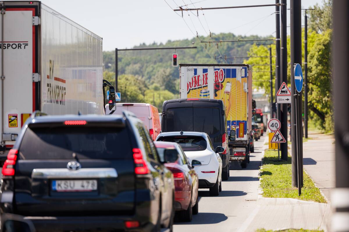 Spūstys Savanorių prospekte Vilniuje
