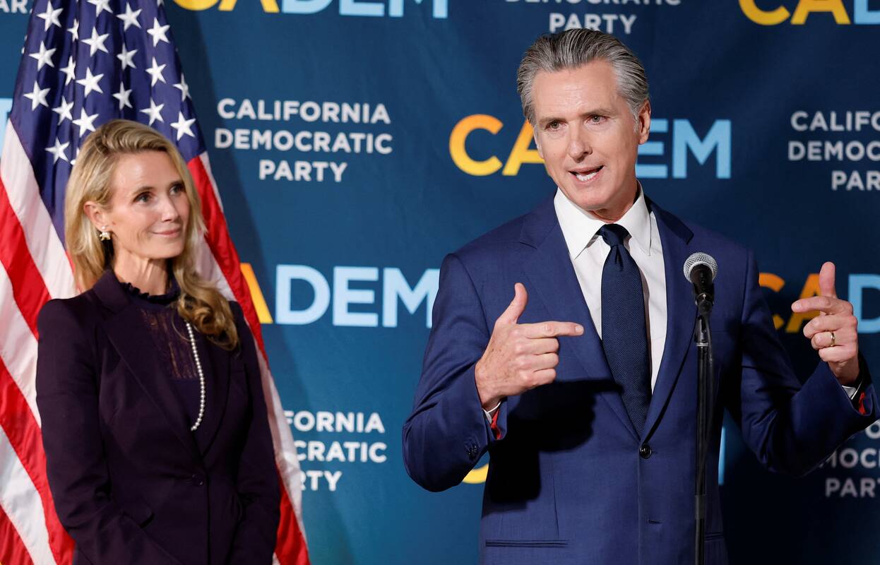 Gavinas Newsomas su žmona Jennifer Siebel Newsom