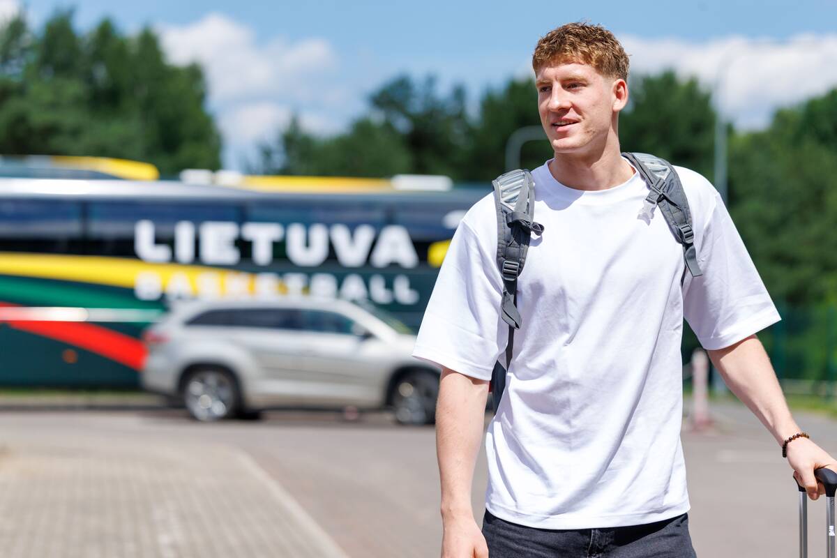 Lietuvos vyrų krepšinio rinktinė atvyko į stovyklą Birštone