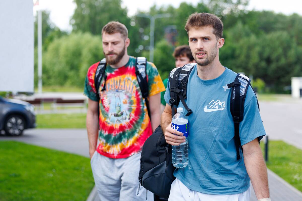 Lietuvos vyrų krepšinio rinktinė atvyko į stovyklą Birštone