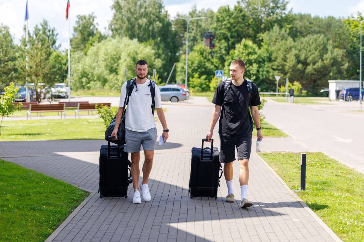 Lietuvos vyrų krepšinio rinktinė atvyko į stovyklą Birštone