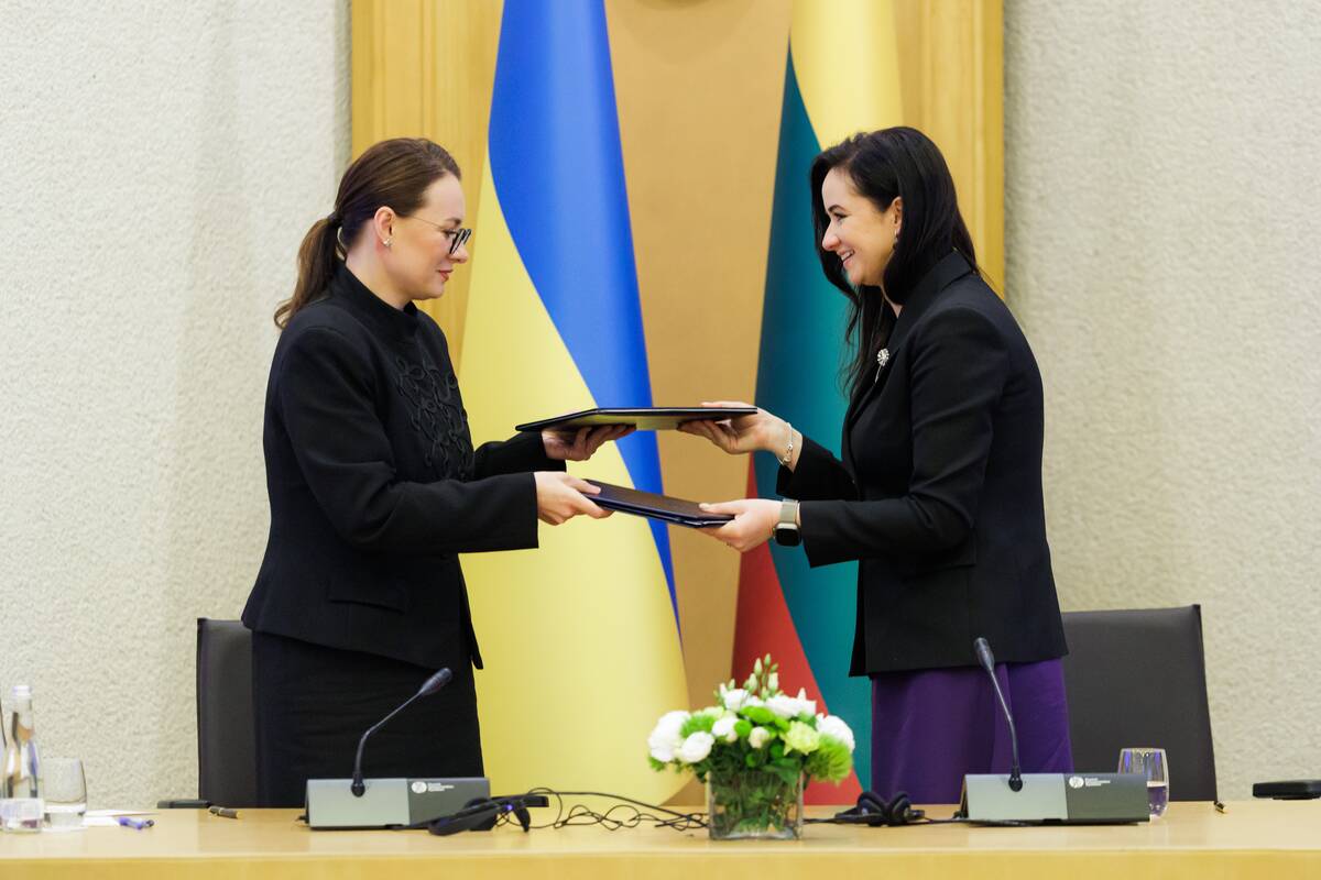 Ukrainos ir Lietuvos premjerių spaudos konferencija