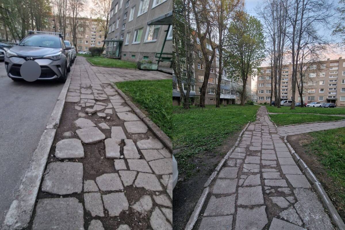 Problema: Debreceno gatvės 55-ojo namo gyventojai skundžiasi prasta šaligatvio būkle – vaikščioti čia esą sudėtinga, ypač senjorams.
