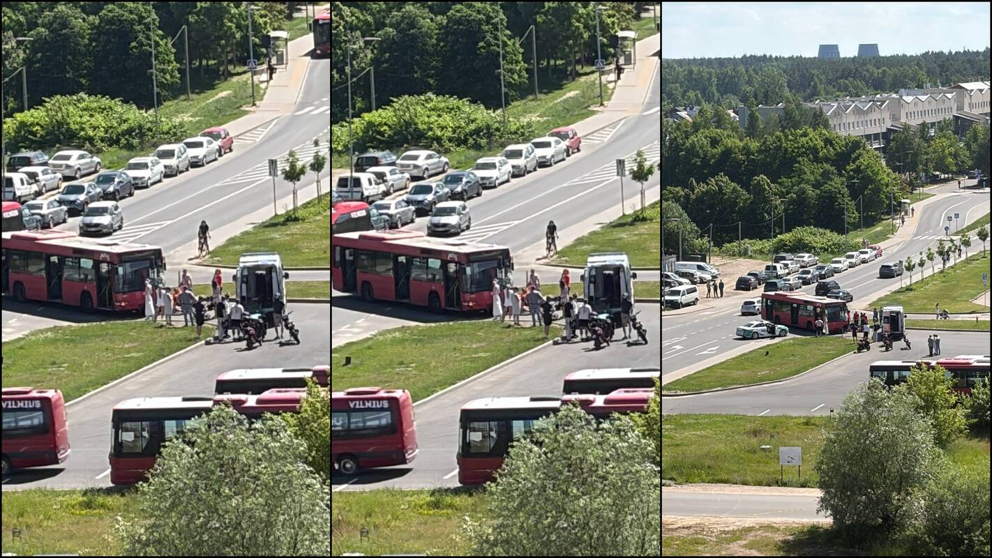 
<span>Pilaitėje – autobuso ir paauglio vairuojamo motorolerio avarija: abu vairuotojus išsivežė medikai</span>
