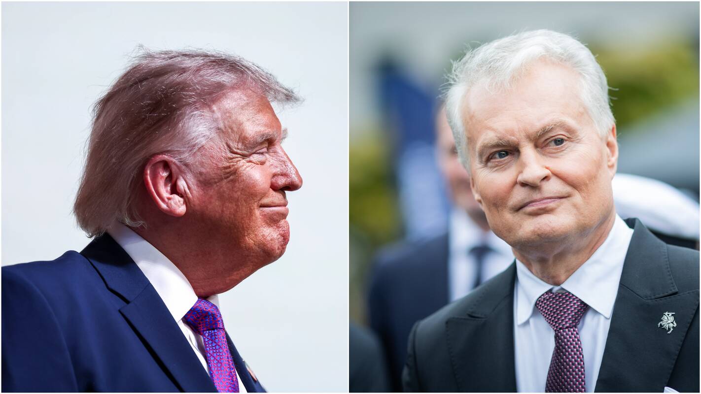 Donaldas Trumpas (kairėje) ir Gitanas Nausėda
