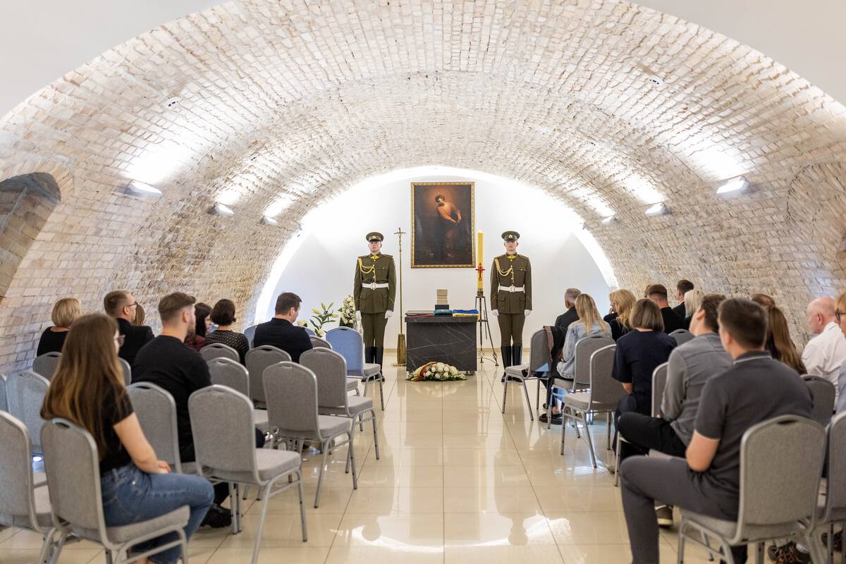 Vilniuje pagerbtas trečiasis Ukrainoje žuvęs savanoris Ignas Kailius