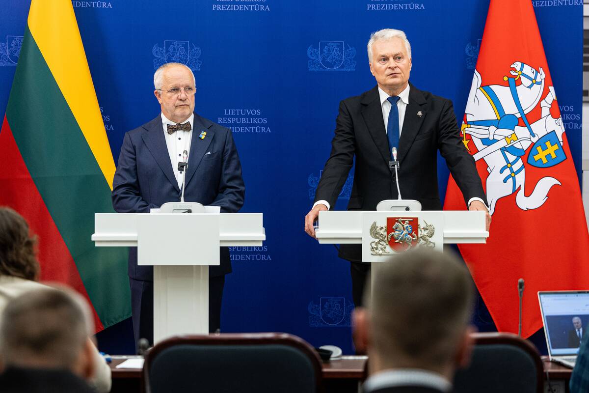 Prezidento ir Seimo pirmininko spaudos konferencija 